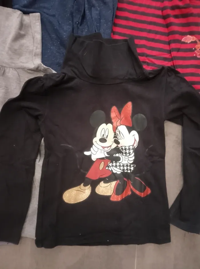 Lot de 6 t-shirts manches longues à col roulé, sous pull - Fille 10 ans - photo numéro 2