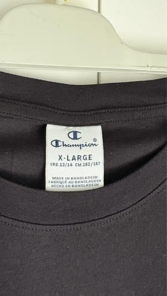 T shirt manches courtes noir champion fille taille 13/14 ans - photo numéro 2