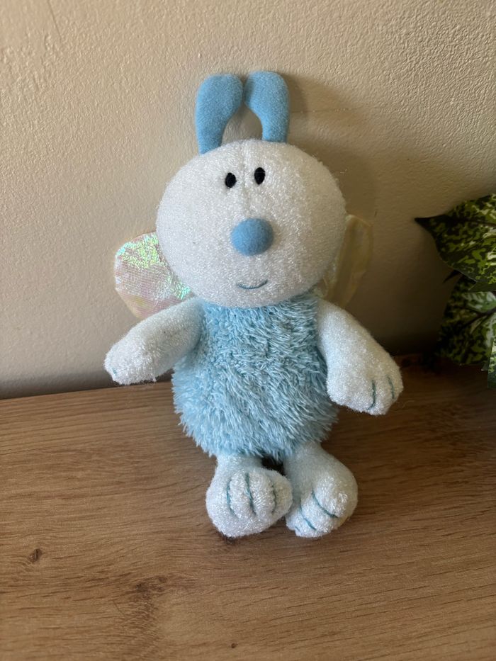 Doudou peluche abeille papillon bleu luminou - photo numéro 2