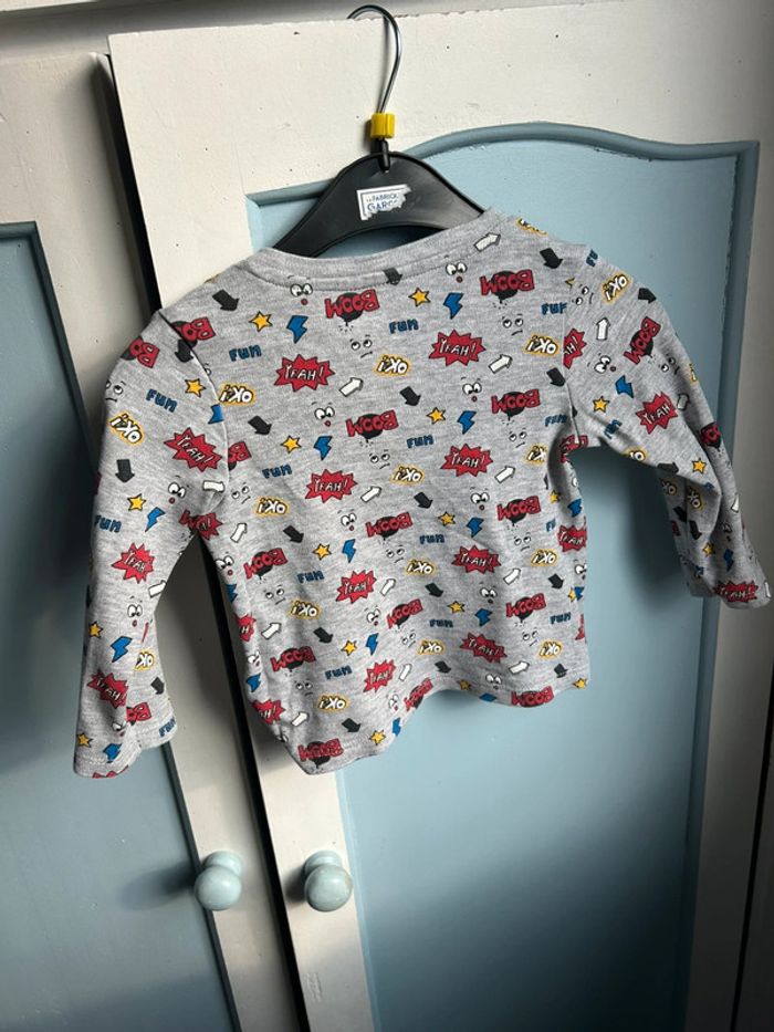 Tee shirt manches longues gris orchestra,12 mois - photo numéro 6