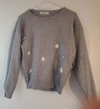Pull gris perle