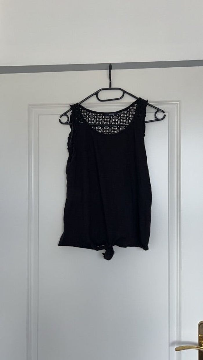 Haut Débardeur noir en dentelle femme taille S Kiabi