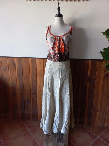 Jupe longue beige