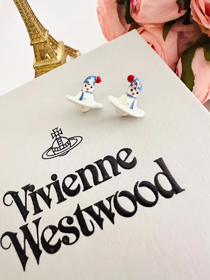 🛷Boucles d’oreilles Vivienne Westwood bonshommes de neige - photo numéro 2