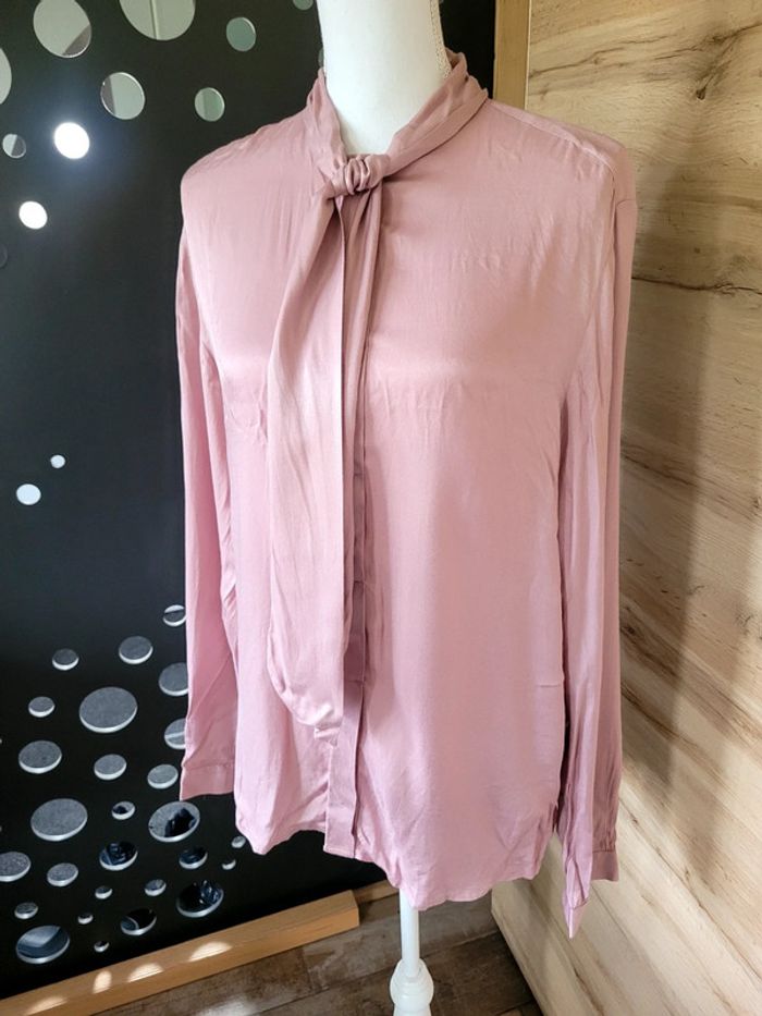 Chemise femme taille S asos rose brillant effet satiné - photo numéro 2