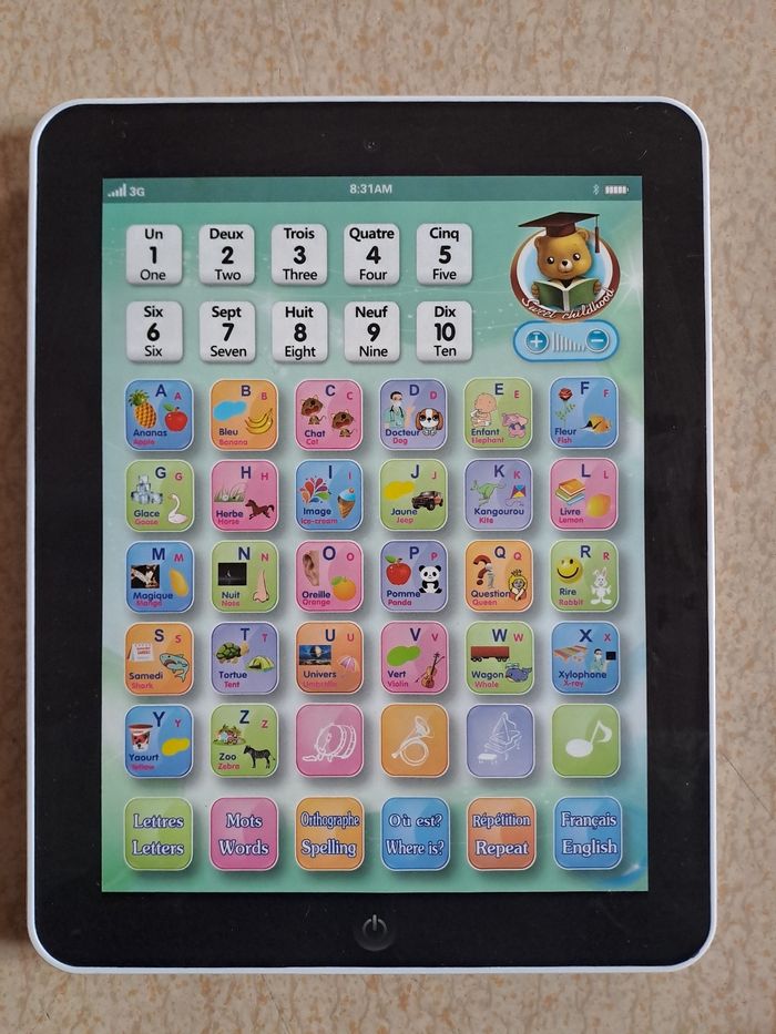 Tablette éducative Français-Anglais