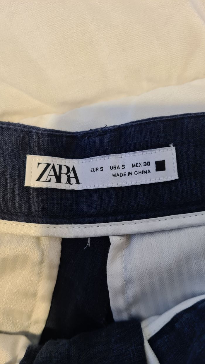 Bermuda en lin zara - photo numéro 3
