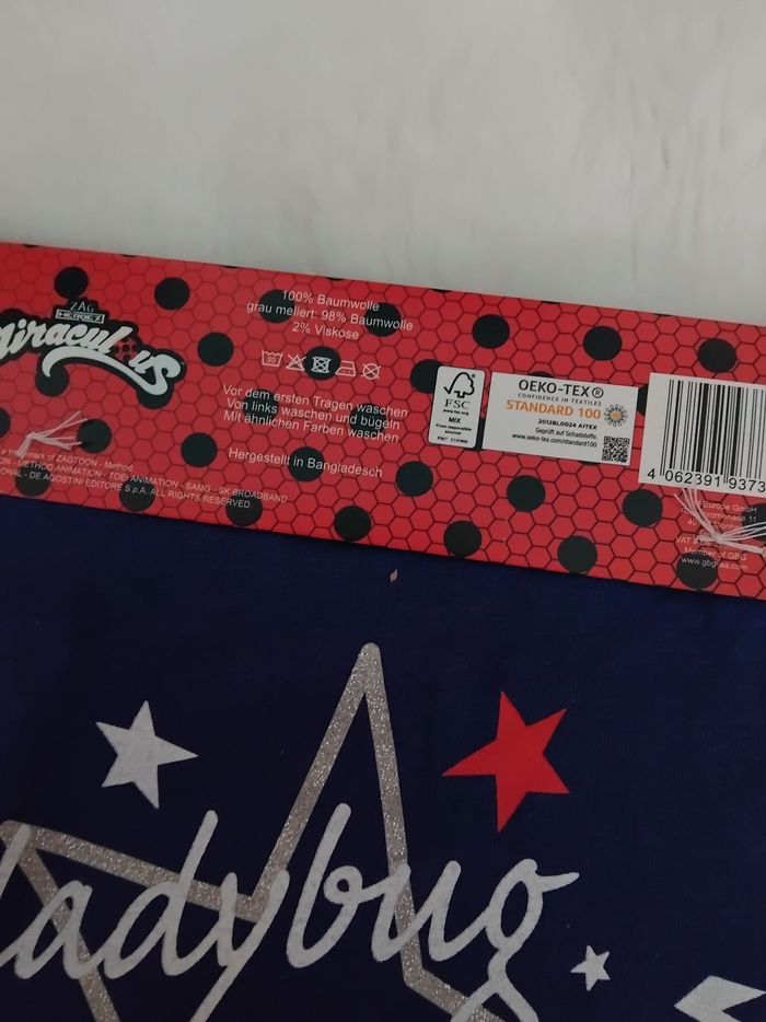 2 débardeurs fille Miraculous Lady bug, neuf, 110/116 cm - photo numéro 3