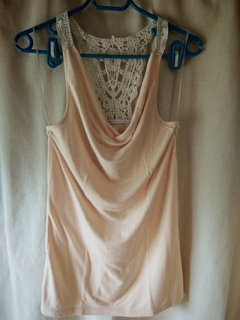 Top crème col bénitier 