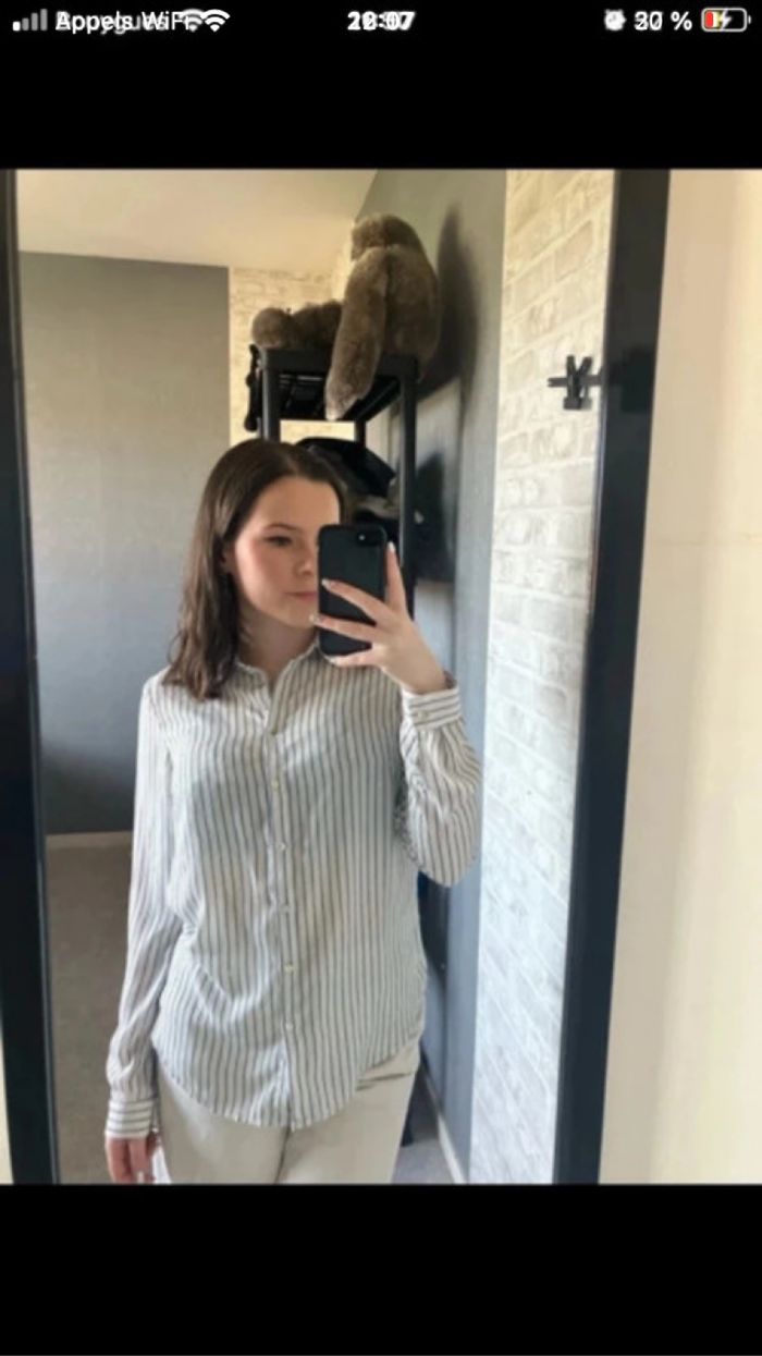 Chemise rayé bleu et blanc