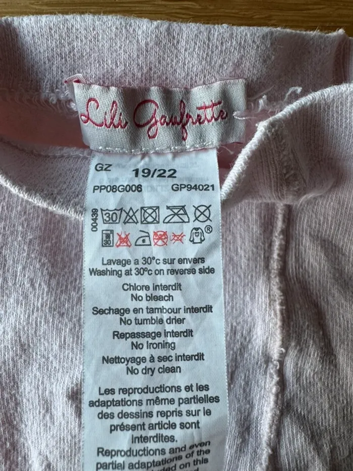 Lot 2 paires de collants un rose pâle / un noir et gris - Taille 2 Ans (pointure 19/22) - photo numéro 4