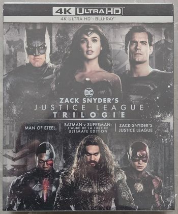 Coffret Trilogie Justice League Zack Snyder's Dc Blu-Ray 4k Ultra Hd neuf sous Blister