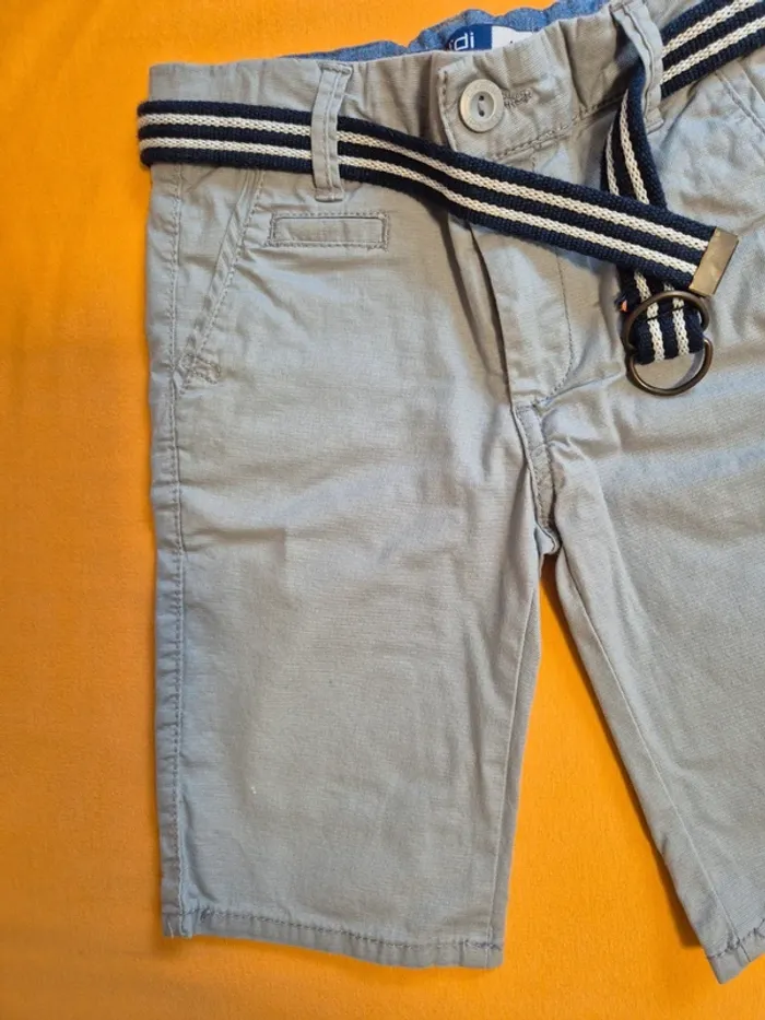 Short slim en toile gris Okaidi slim 6 ans - photo numéro 3