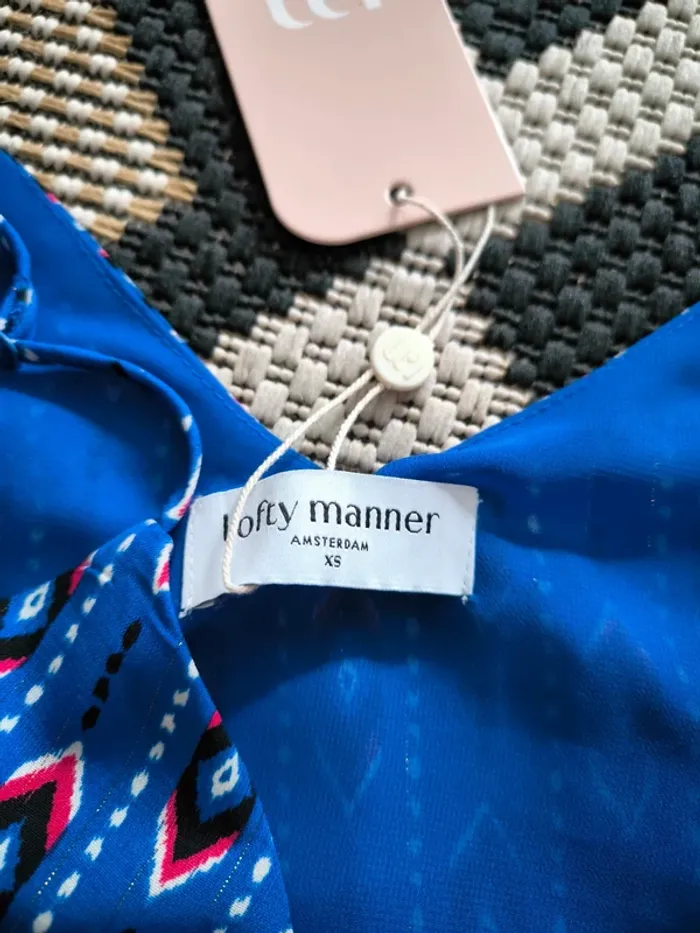Top neuf Lofty Manner taille XS motif géométrique coloré - photo numéro 4