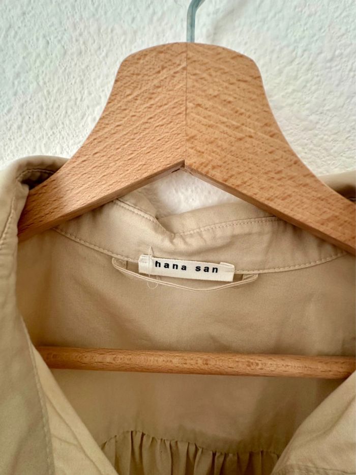 Robe chemise droite beige - photo numéro 3