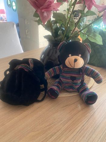Peluche ours et son pochon Rykiel