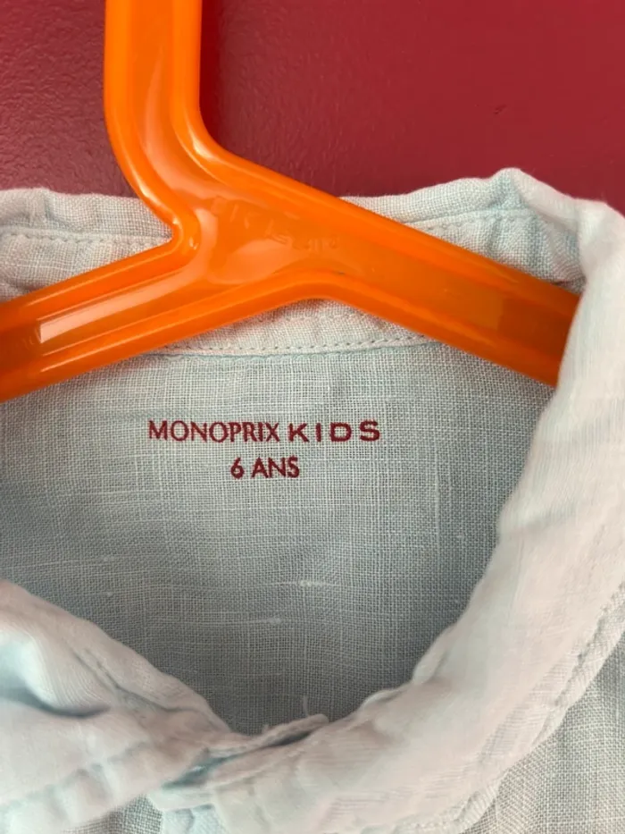 Chemise garçon 100% lin Monoprix kids - photo numéro 5