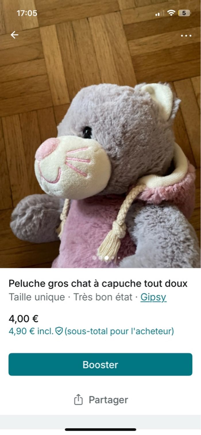 Petit chat avec chapeau amovible - photo numéro 2