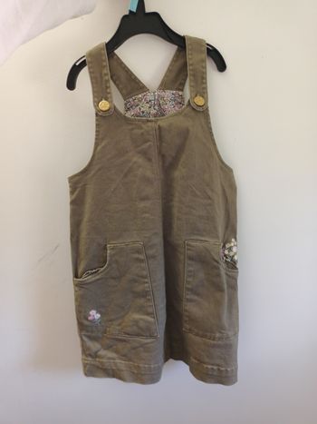 Salopette kaki en jean. Taille 5 ans