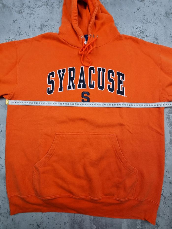 Pull à capuche universitaire orange – L Hommes (taille très grand) - photo numéro 8