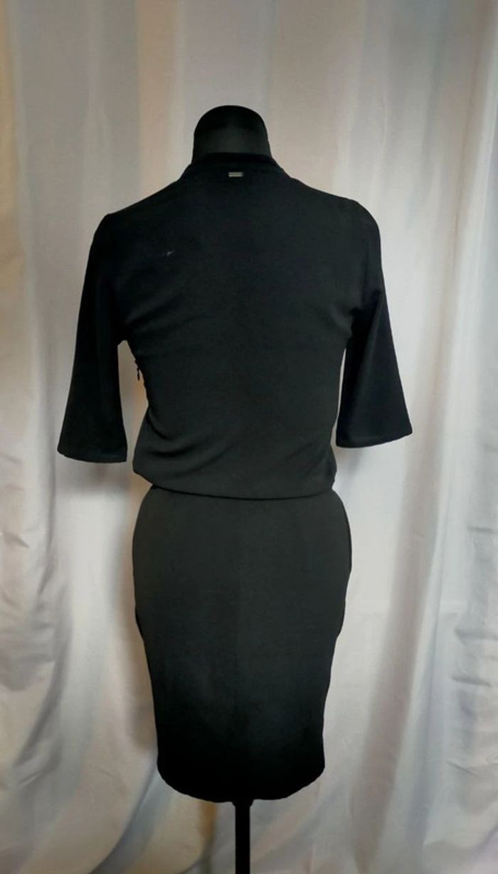 Robe noire drapée IKKS – T. 34 - photo numéro 4