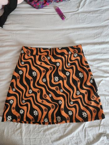 Jupe orange style seventies 70s