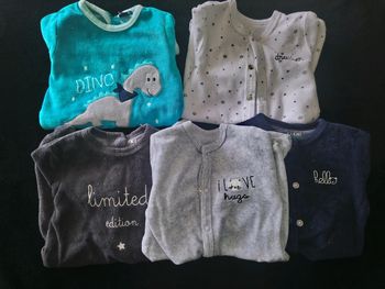 Lot de 5 pyjamas grenouillère manches longues