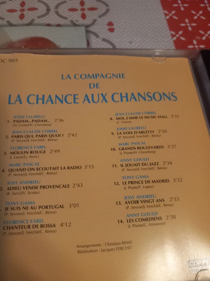 CD la compagnie de la chance aux chansons - photo numéro 5