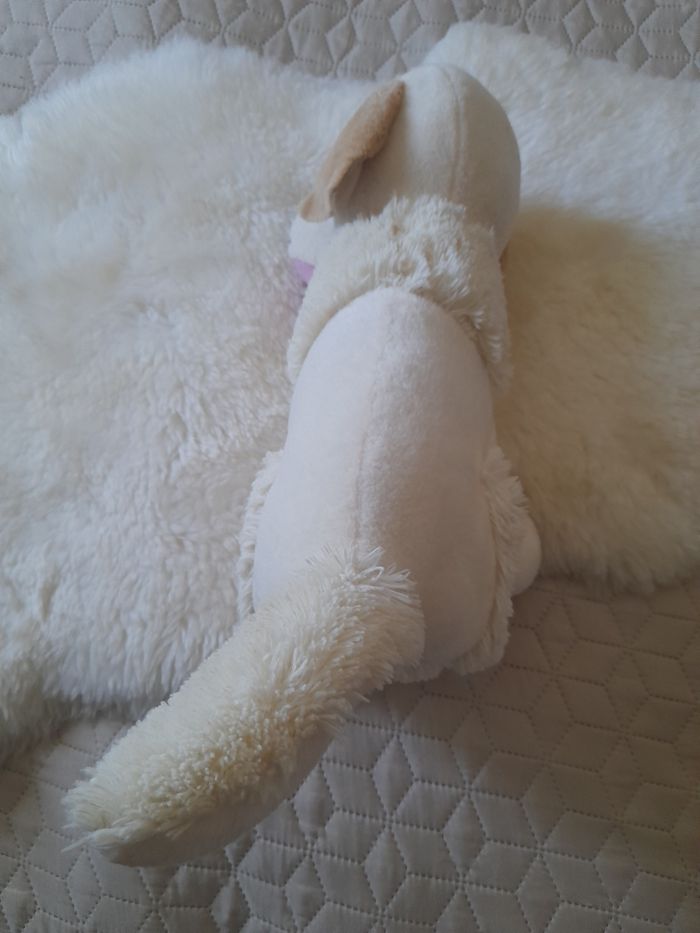 Jolie peluche chien  beige - photo numéro 7