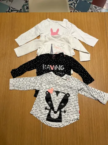 Lot de 4 tee shirt manches longues