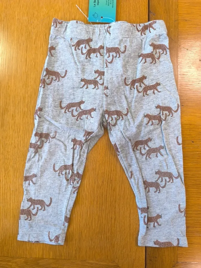 308655 legging gris motif animaux fille 18 mois str