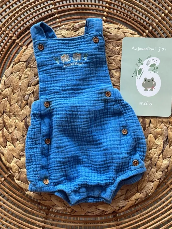 Barboteuse en gaze de coton, sergent Major, six mois