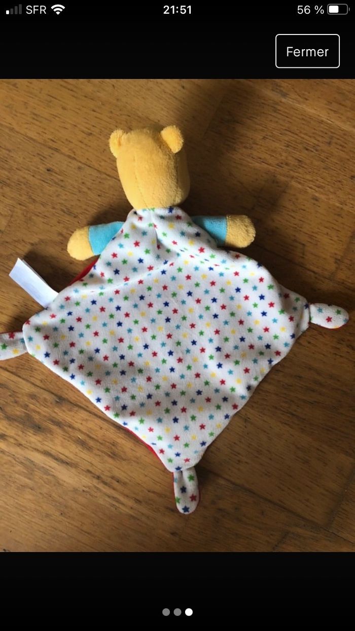 Doudou carré Winnie l’ourson - photo numéro 3