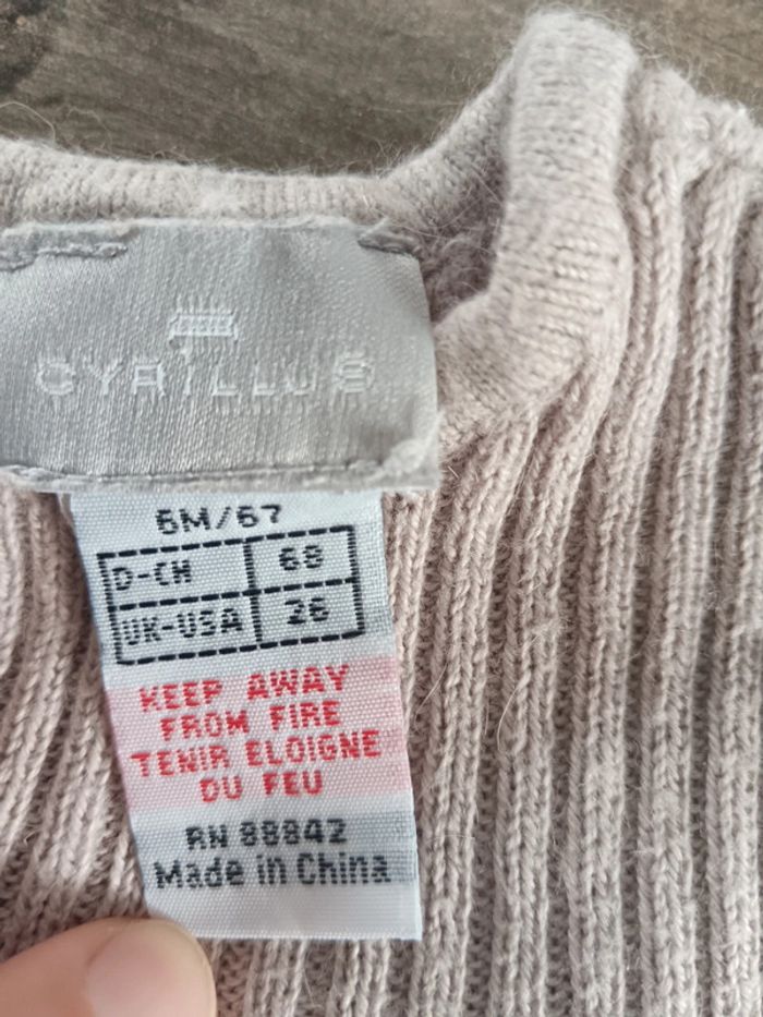 🌞 robe laine fine 6 mois Cyrillus très bon état général - photo numéro 3