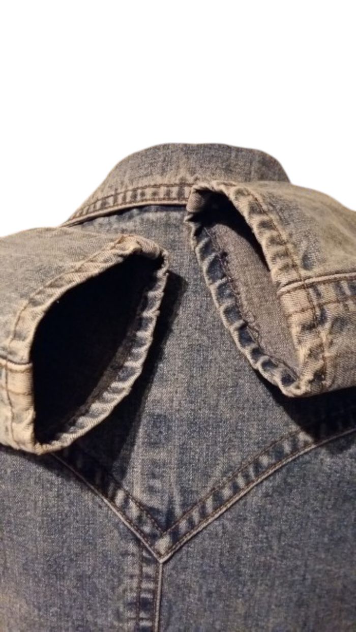 Veste en jeans Taille L Vintage - photo numéro 3