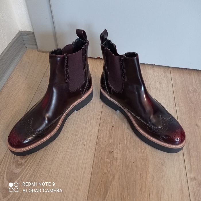 Bottines bordeaux P36 Zara - photo numéro 4