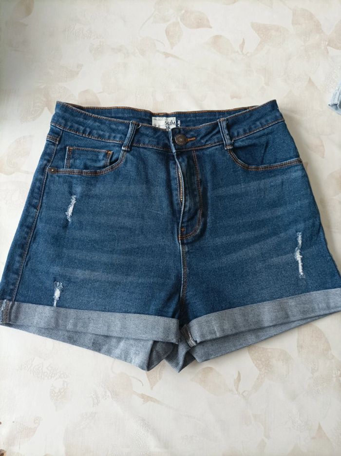 3 shorts jean femme taille 36 kiabi - photo numéro 2