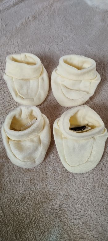 2 paires de chaussons naissance influx