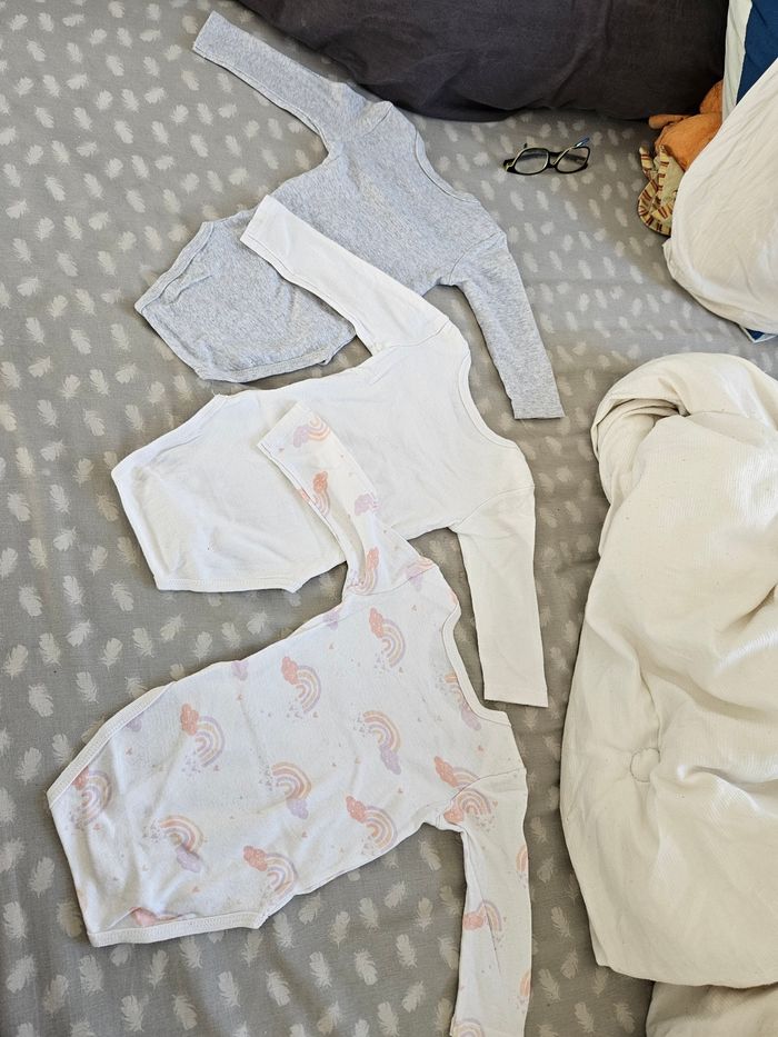 Lot de bodys fille manches longues - photo numéro 2