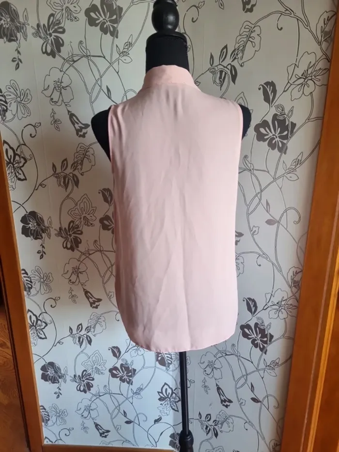 Blouse voile rose poudré - photo numéro 4