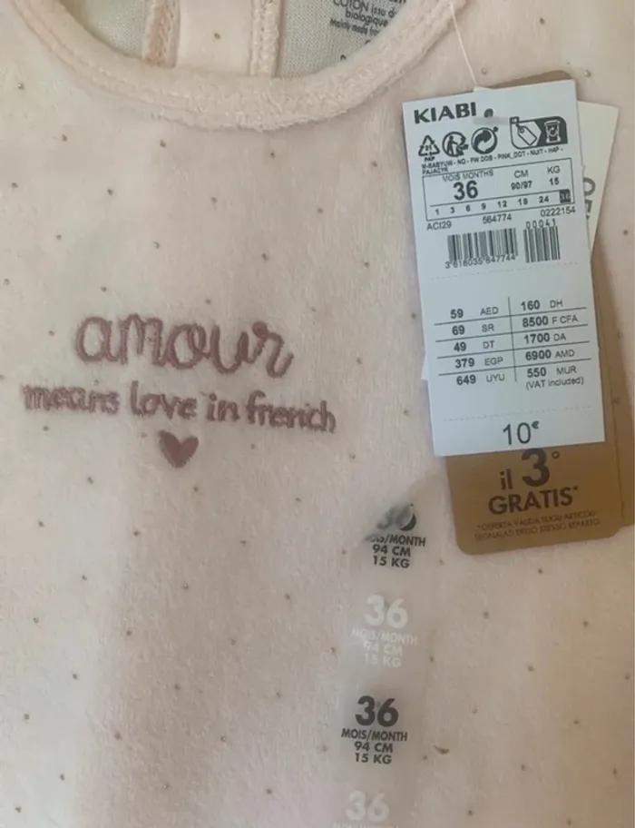 Pijama rose à paillettes - photo numéro 2