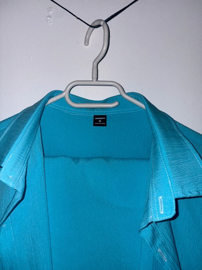 Ensemble chemise et short bleu ciel léger XL - photo numéro 2