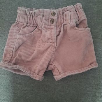 Short velours fille