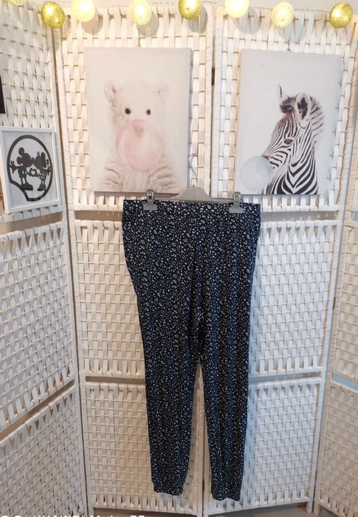 💕Jolie pantalon fluide imprimé fleuri femme TL / 40 la halle 💕 - photo numéro 2
