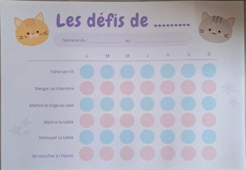Tableau de tâches enfant
