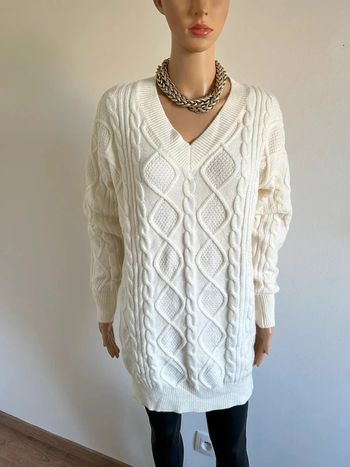 Pull long blanc crème Fashion taille unique jamais porté