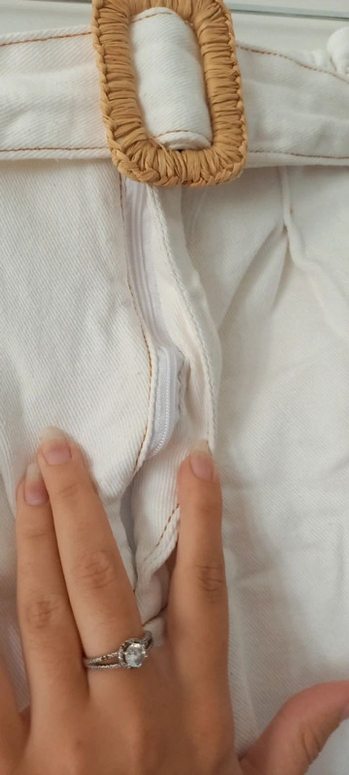 Short en jean taille haute blanc missguided 38 - photo numéro 4