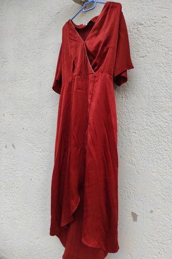 Robe satin grain de malice terracotta