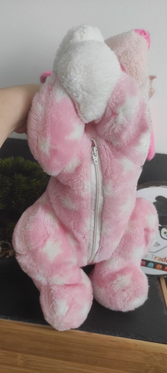 peluche range pyjama minnie rose blanc noeud ancien vintage disney Pois Marron - photo numéro 4