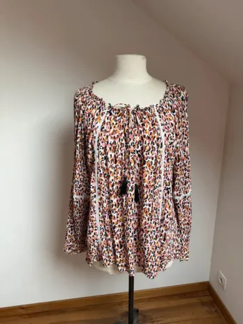 Superbe Blouse fluide Burton ample fleurie en viscose 🌸 XL 42 44